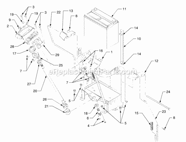 Pedestal And Connections Diagram and Parts List for 3185 14A-665-100 Cub Cadet Lawn Tractor